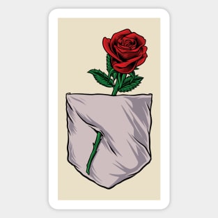 Rose in pocket Sticker